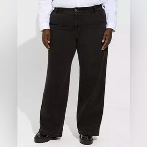 Torrid Straight Classic Denim High-Rise Carpenter Jean Coal Mine Black Size 14